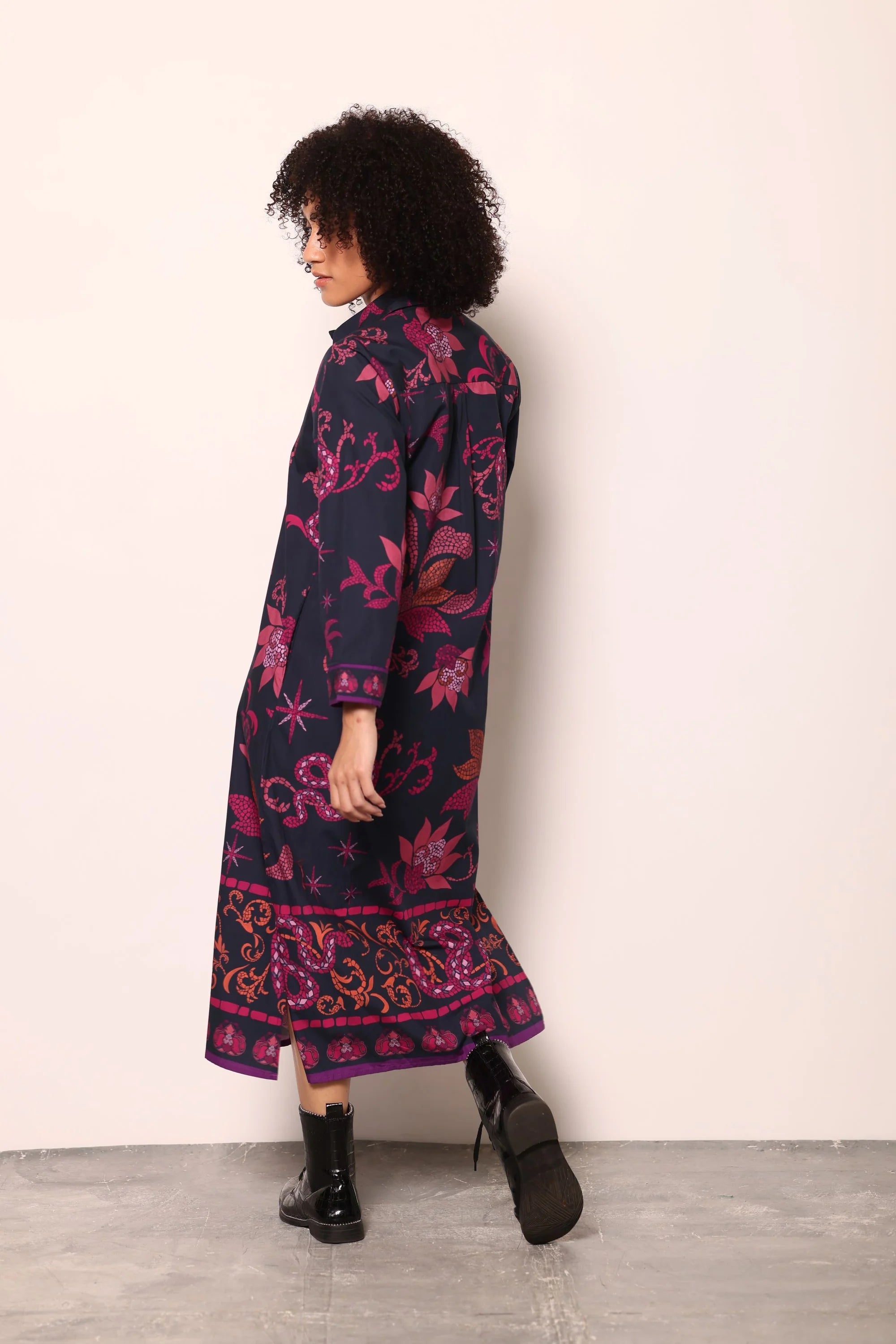 Eliza Dress in Midnight Mosaic | MAUDE