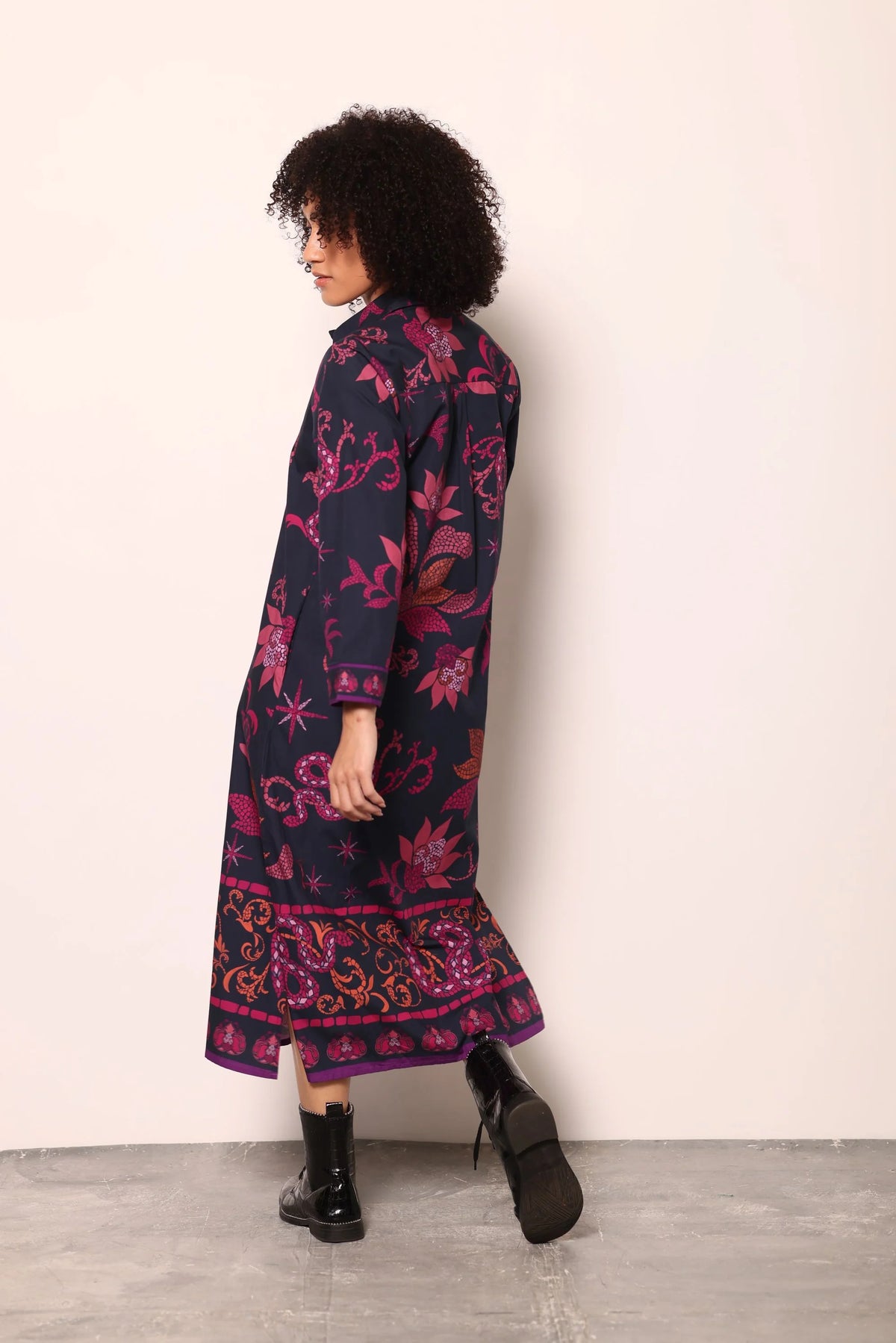 Eliza Dress in Midnight Mosaic | MAUDE