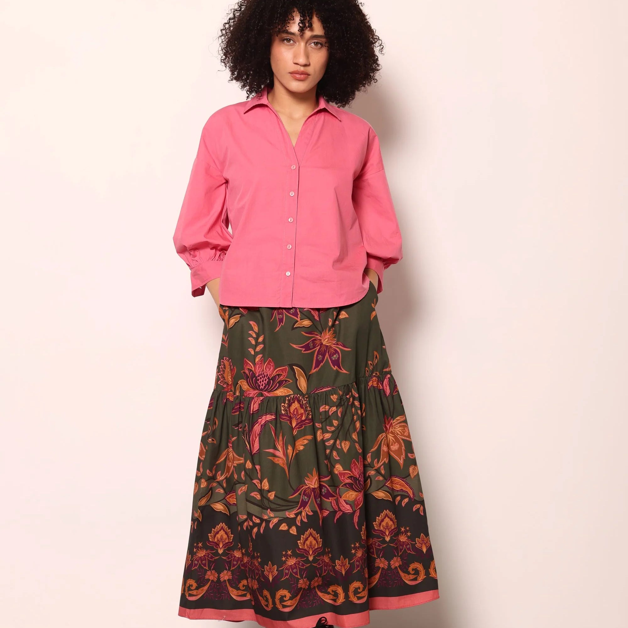 Ada Skirt in Olive Trails | MAUDE