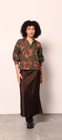 Elsa Blouse in Olive Trails | MAUDE