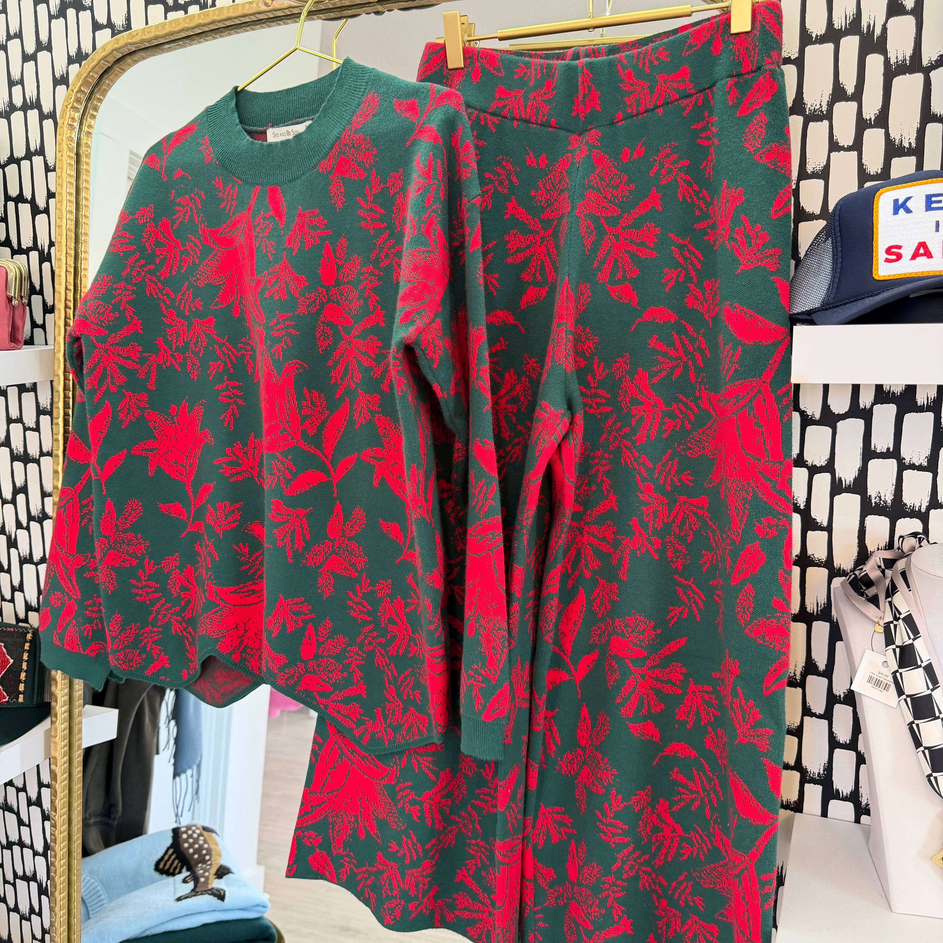 Pretty Poinsettia Sweater