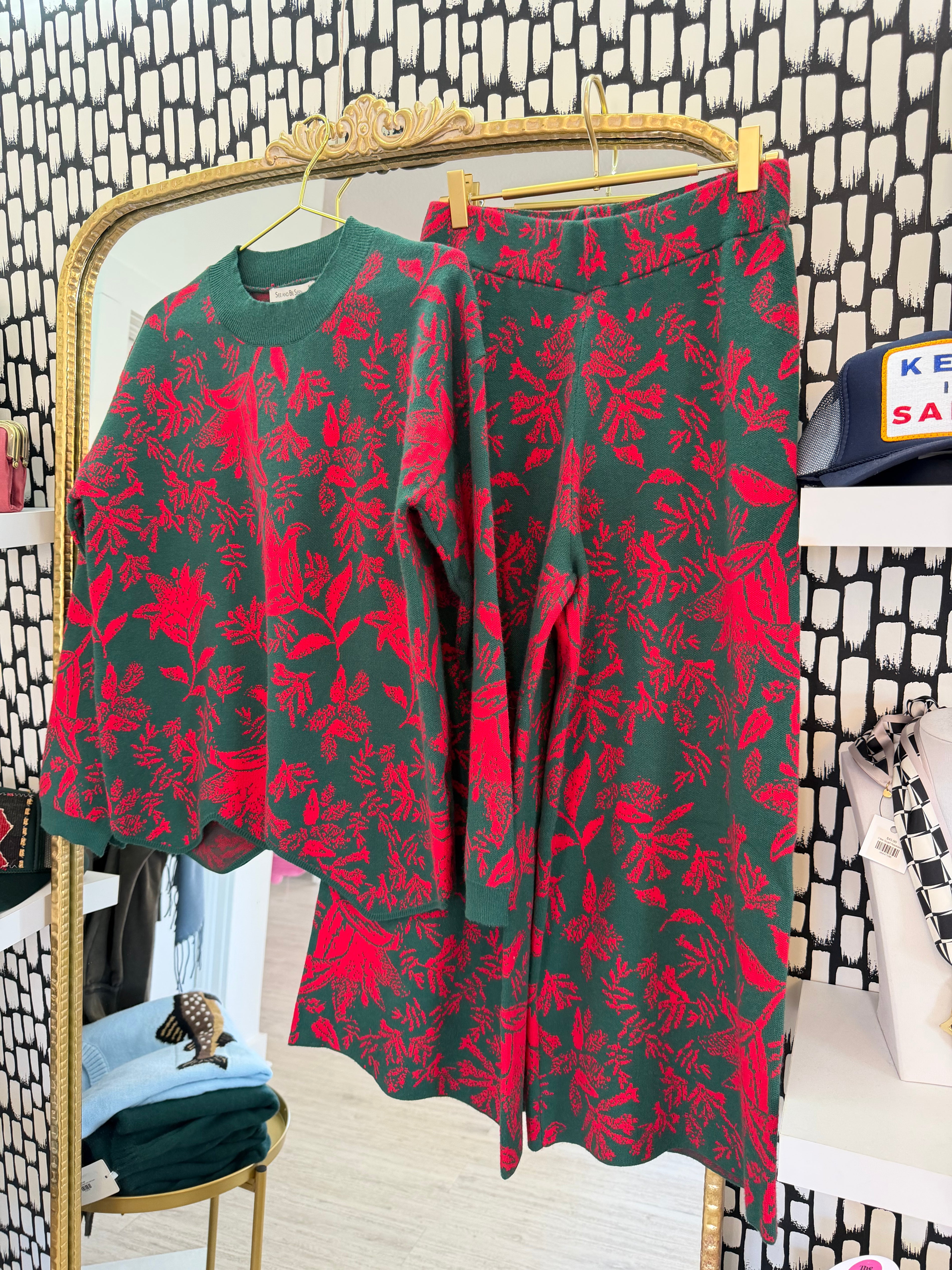 Pretty Poinsettia Sweater