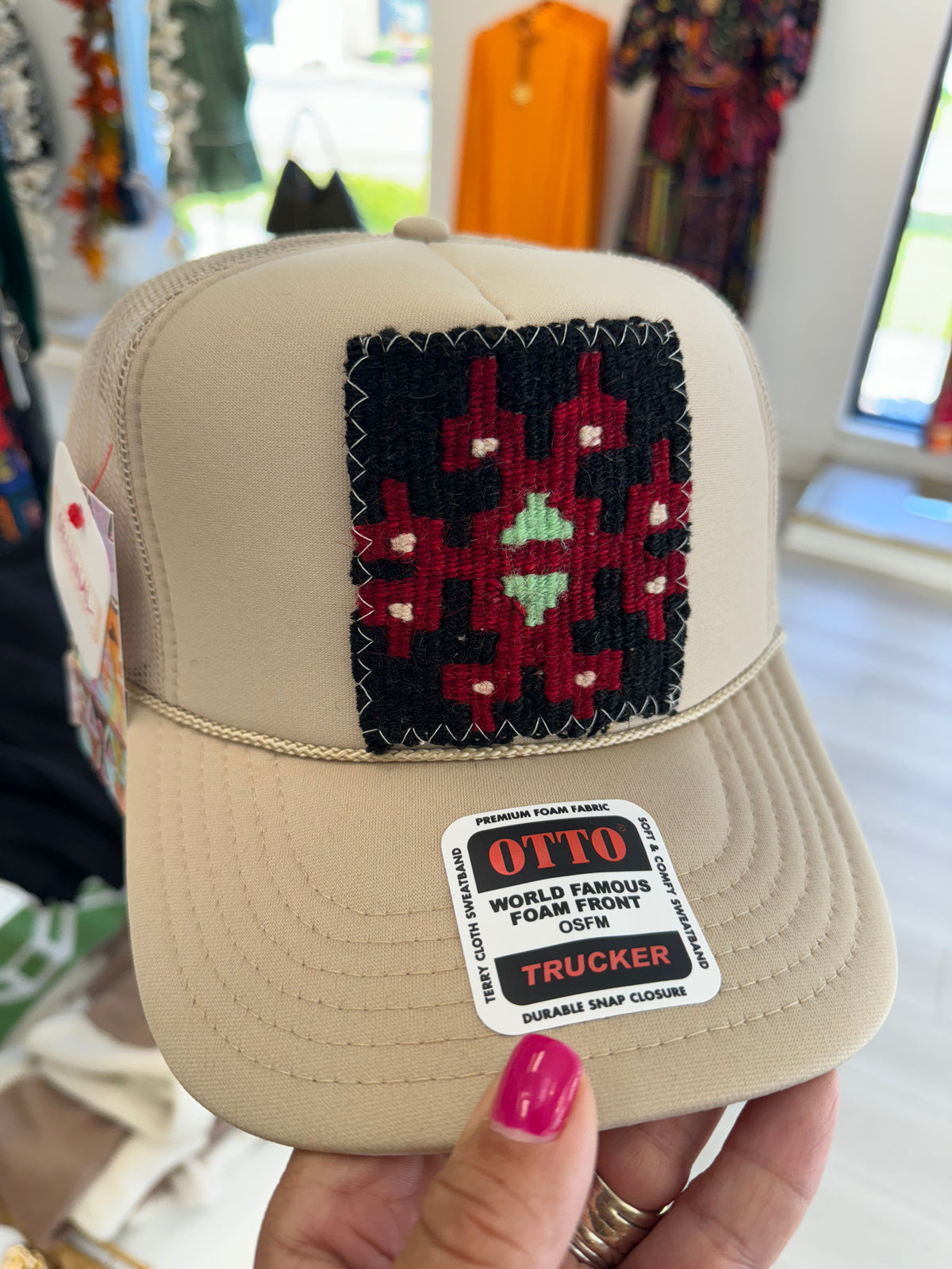 Orijinal Cream Hat-black/red