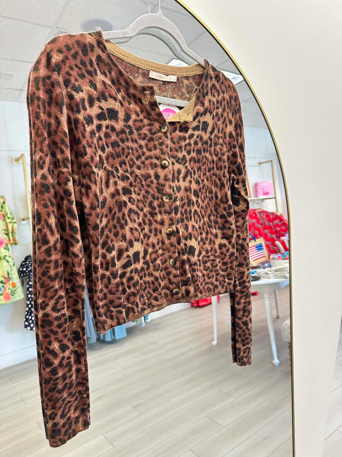 Christine Leopard Cardi
