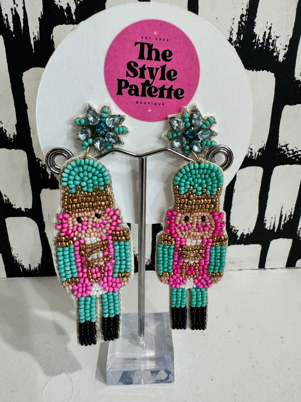 Little Toy Soldier Beaded Earrings