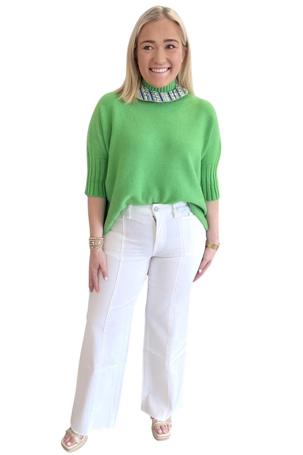 Optic White Wide Leg Pant by Vervet