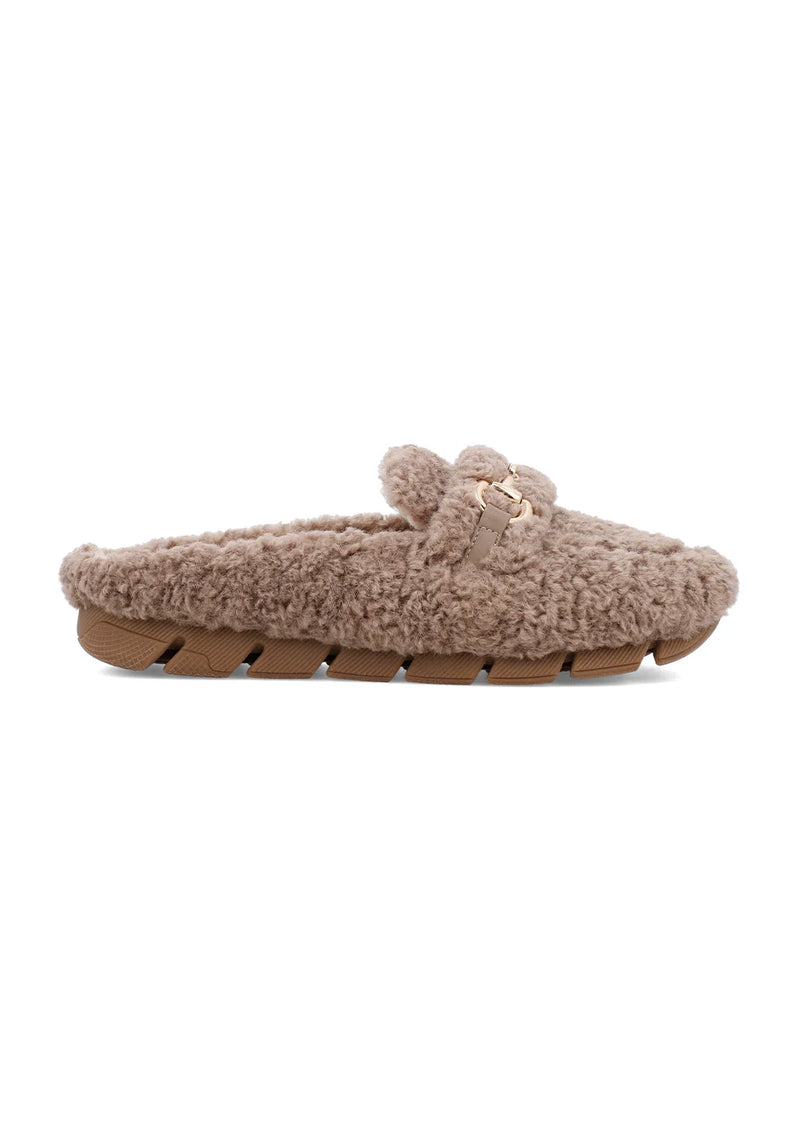 Cocoa Sherpa Slip On Mule