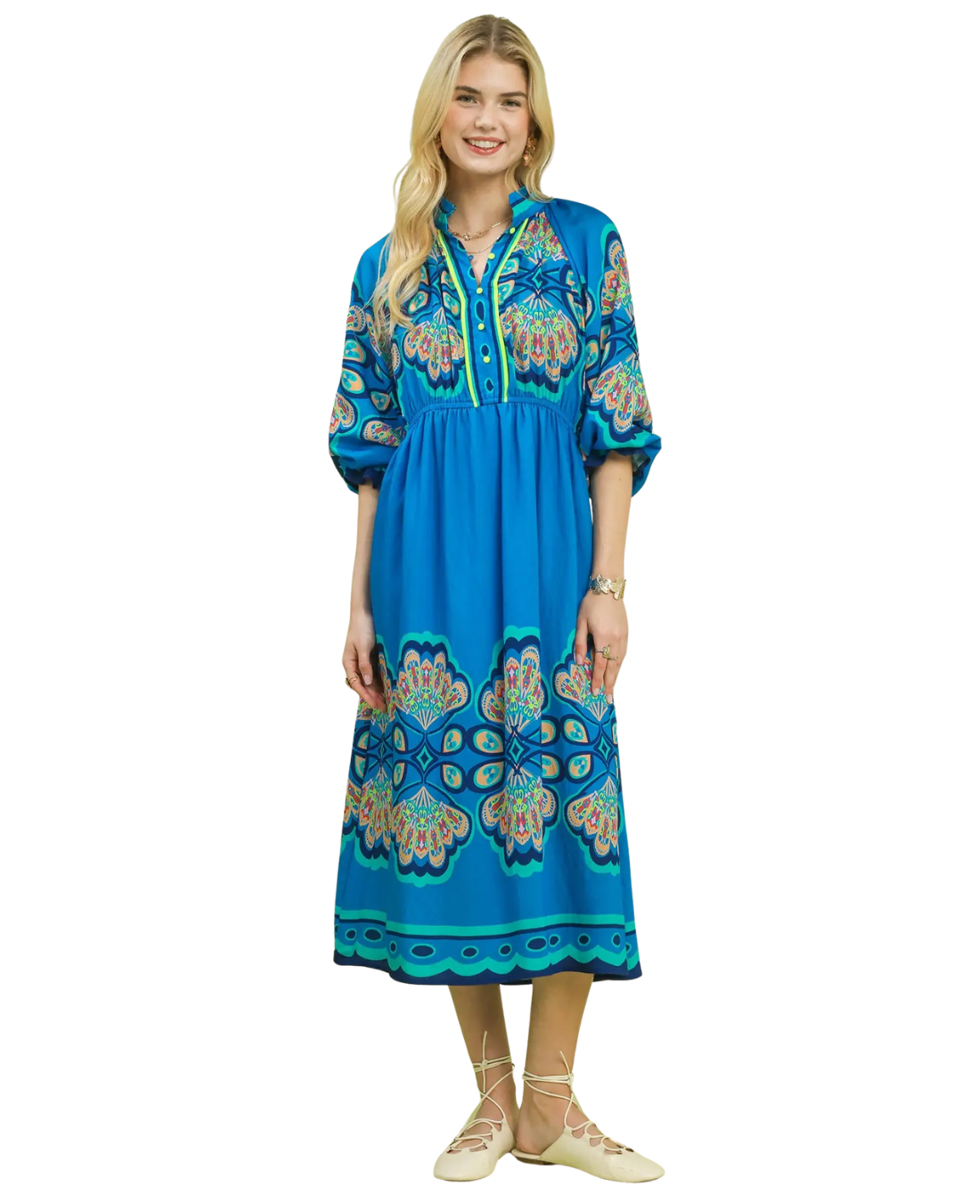 Spring in the South Dress in Blue