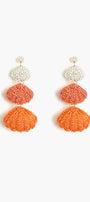Sound of the Shells Earrings - Coral