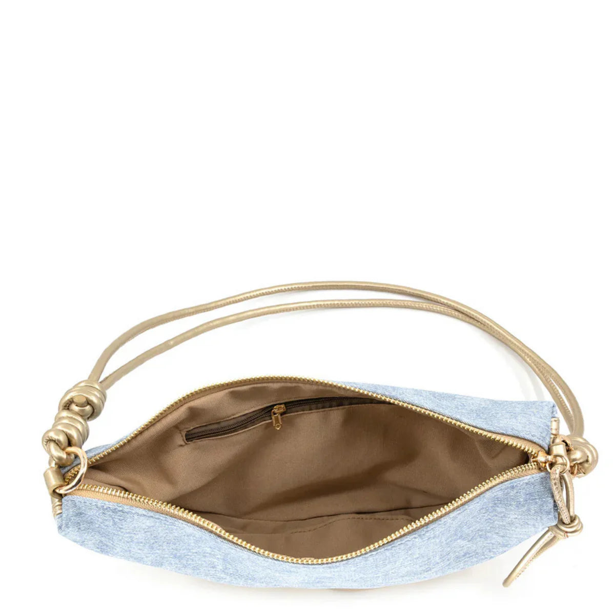 Dallas Denim Halfmoon Bag