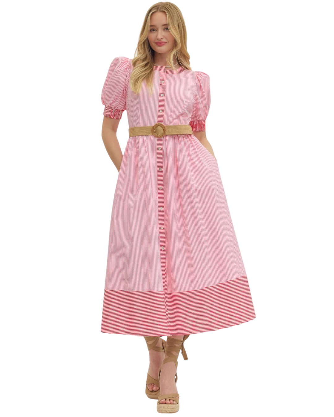 Harbor Town Dress in Pink