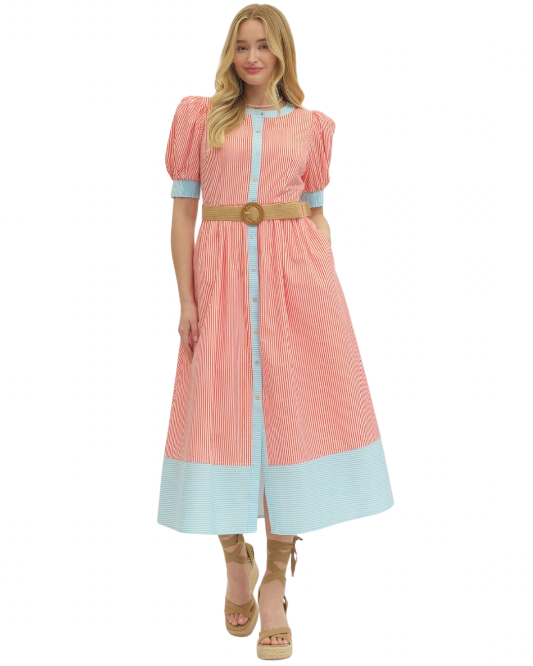 Harbor Town Dress in Orange