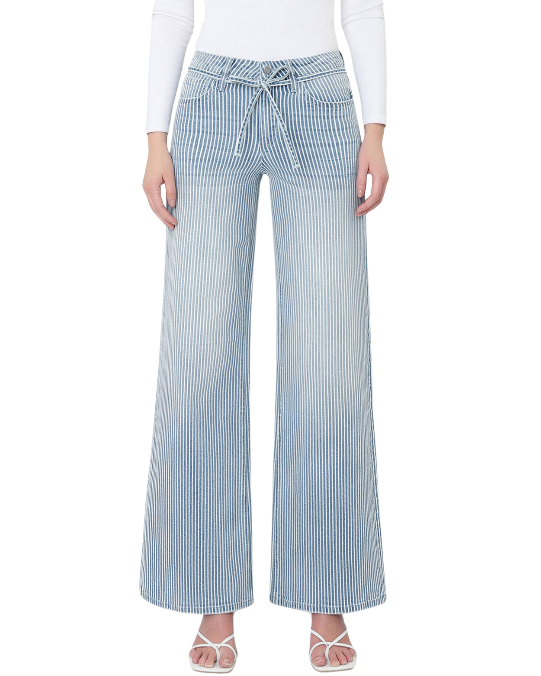 Olivia High Rise Stripe Wide Leg by VERVET