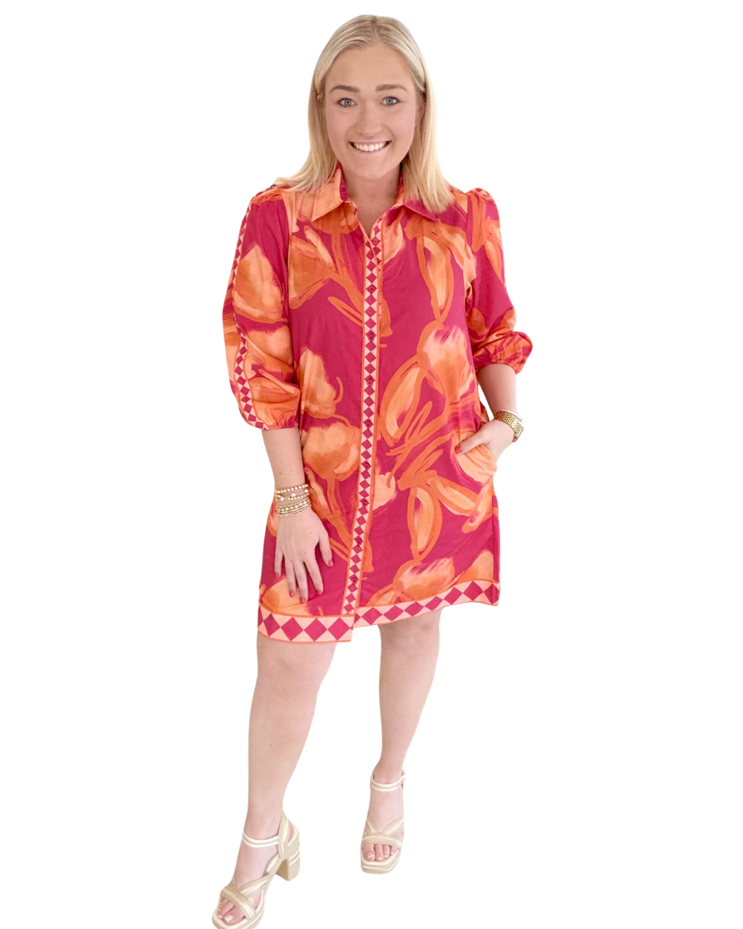 Ava Dress in Petal Blaze | MAUDE