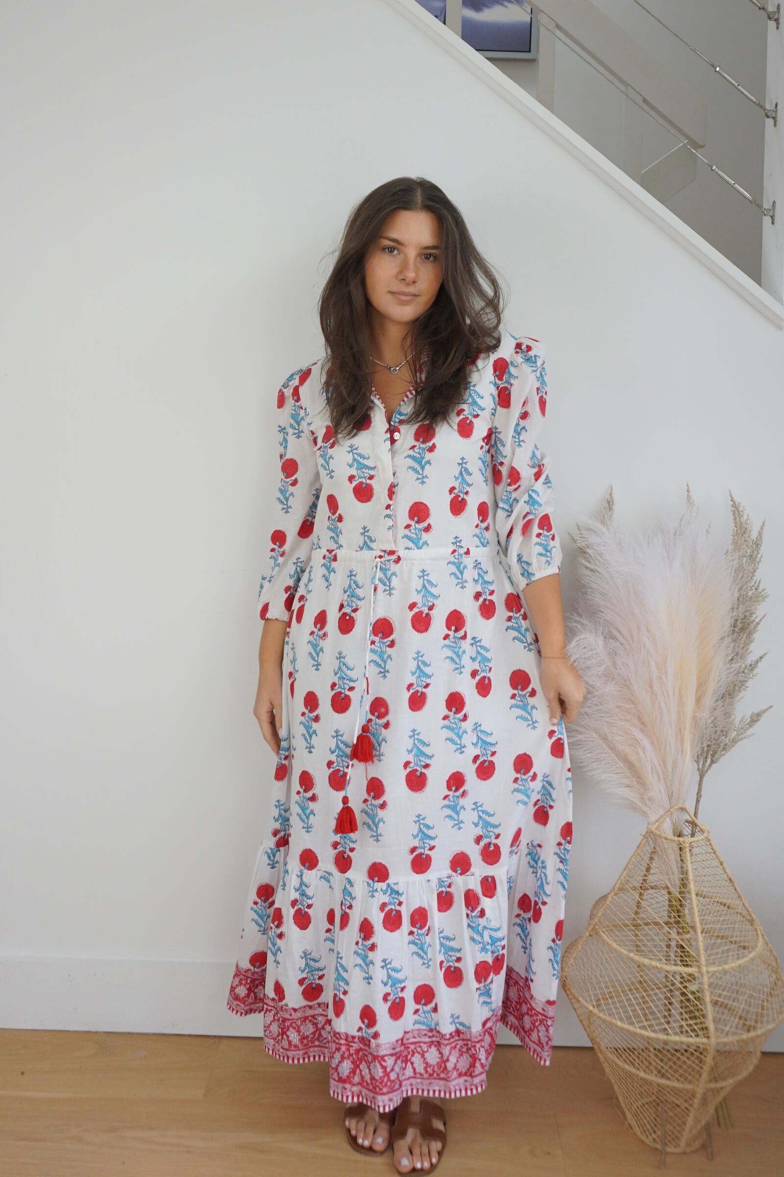 Kaya Red Poppy Dress
