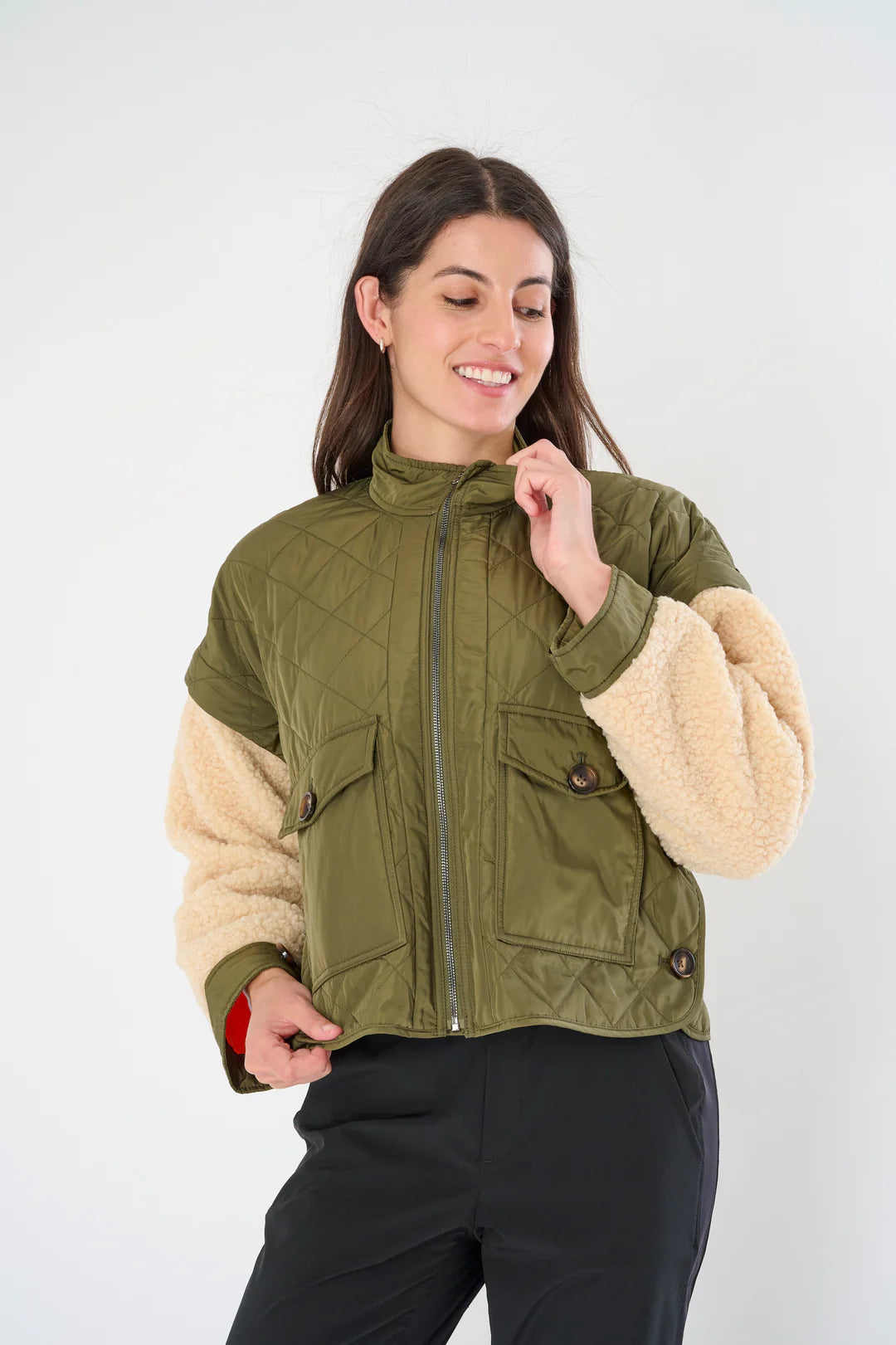 Sherpa Drop Shoulder Convertible Jacket | ANORAK