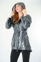 Charcoal Metallic Rain Jacket | ANORAK
