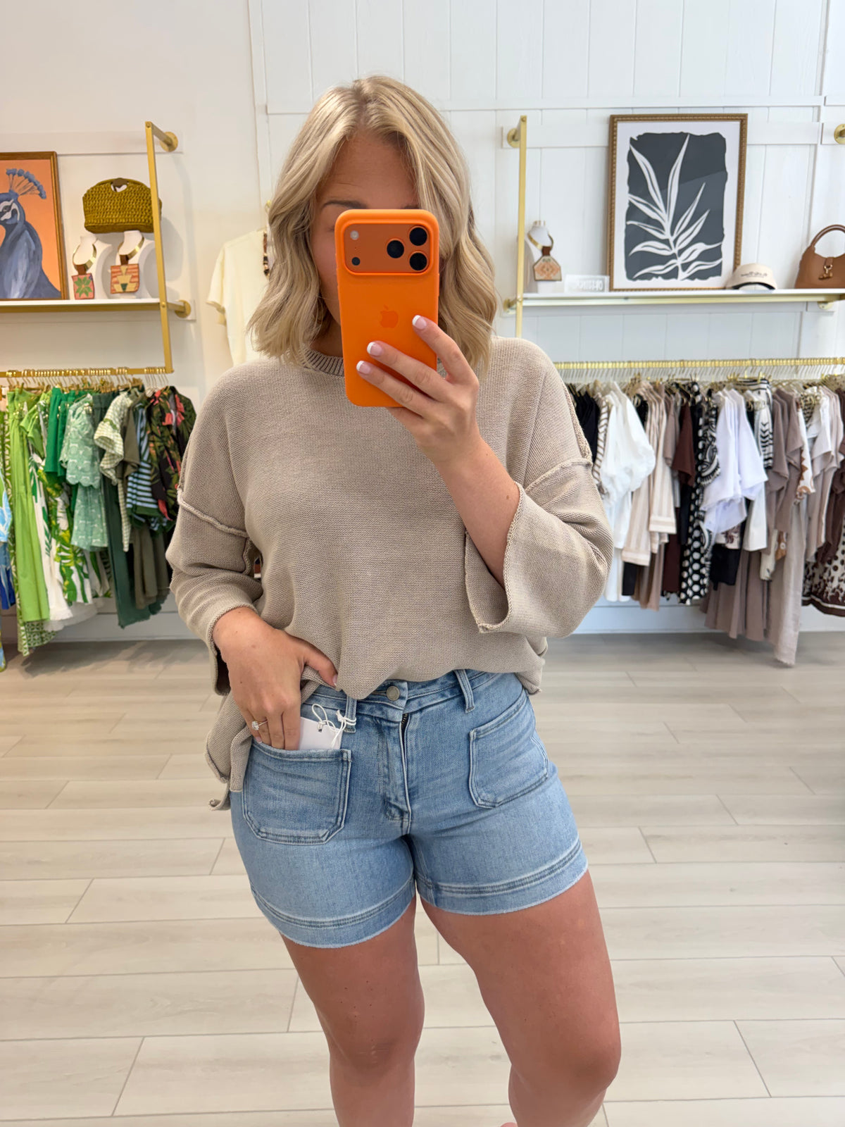 High Rise Seamless Waistband Pocket Shorts|VERVET
