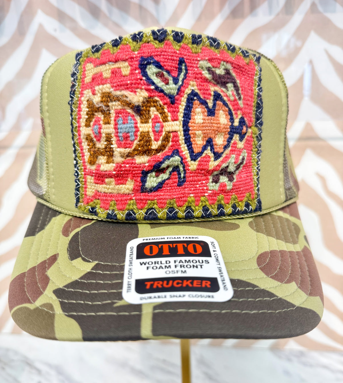 ORIJINAL Trucker Hat in Camo - Red, Olive, Navy, Brown Patch