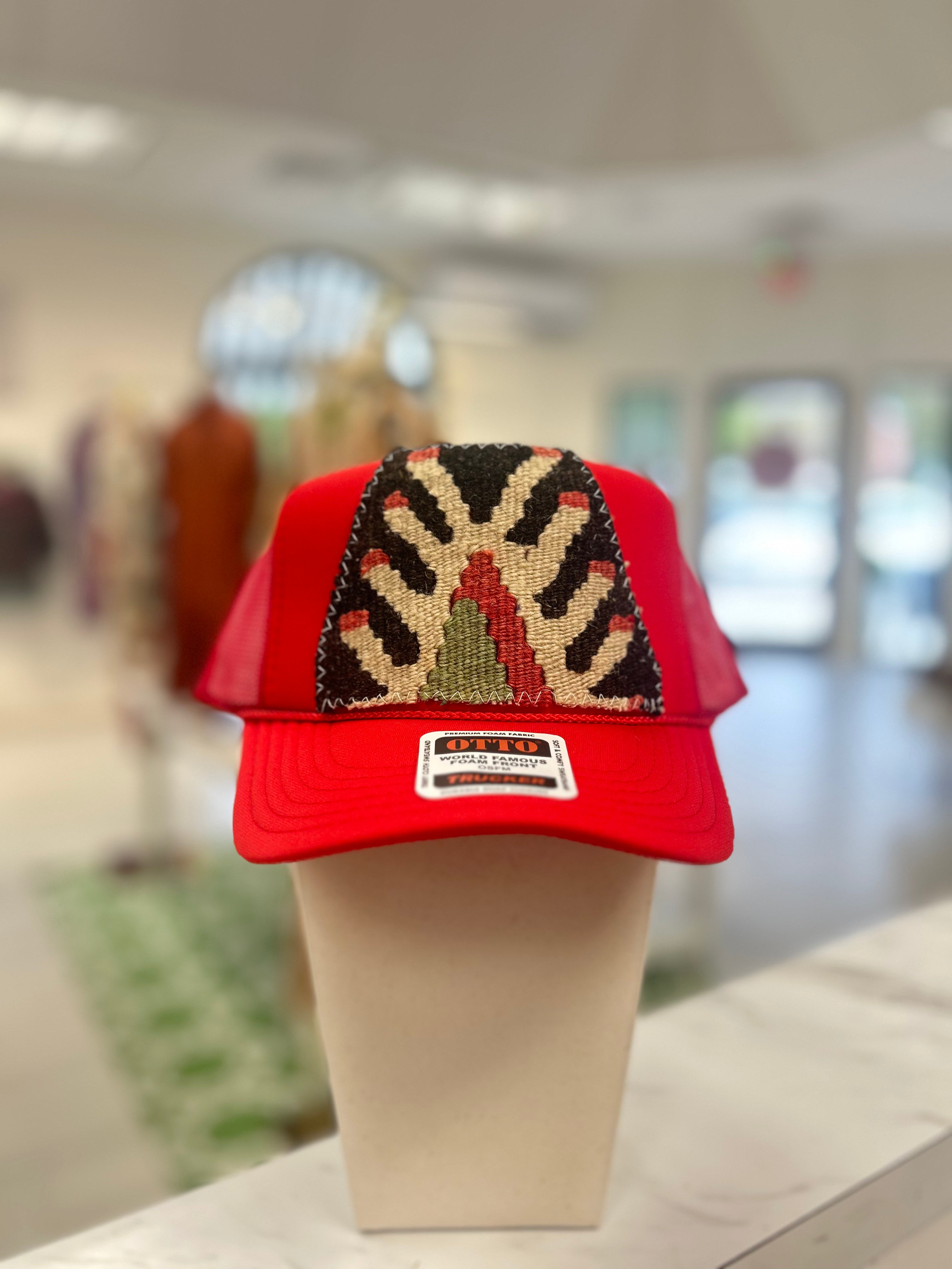 ORIJINAL Trucker Hat in Red - Green/Brown/Tan Patch