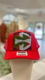 ORIJINAL Trucker Hat in Red - Purple/Green/Blue Patch
