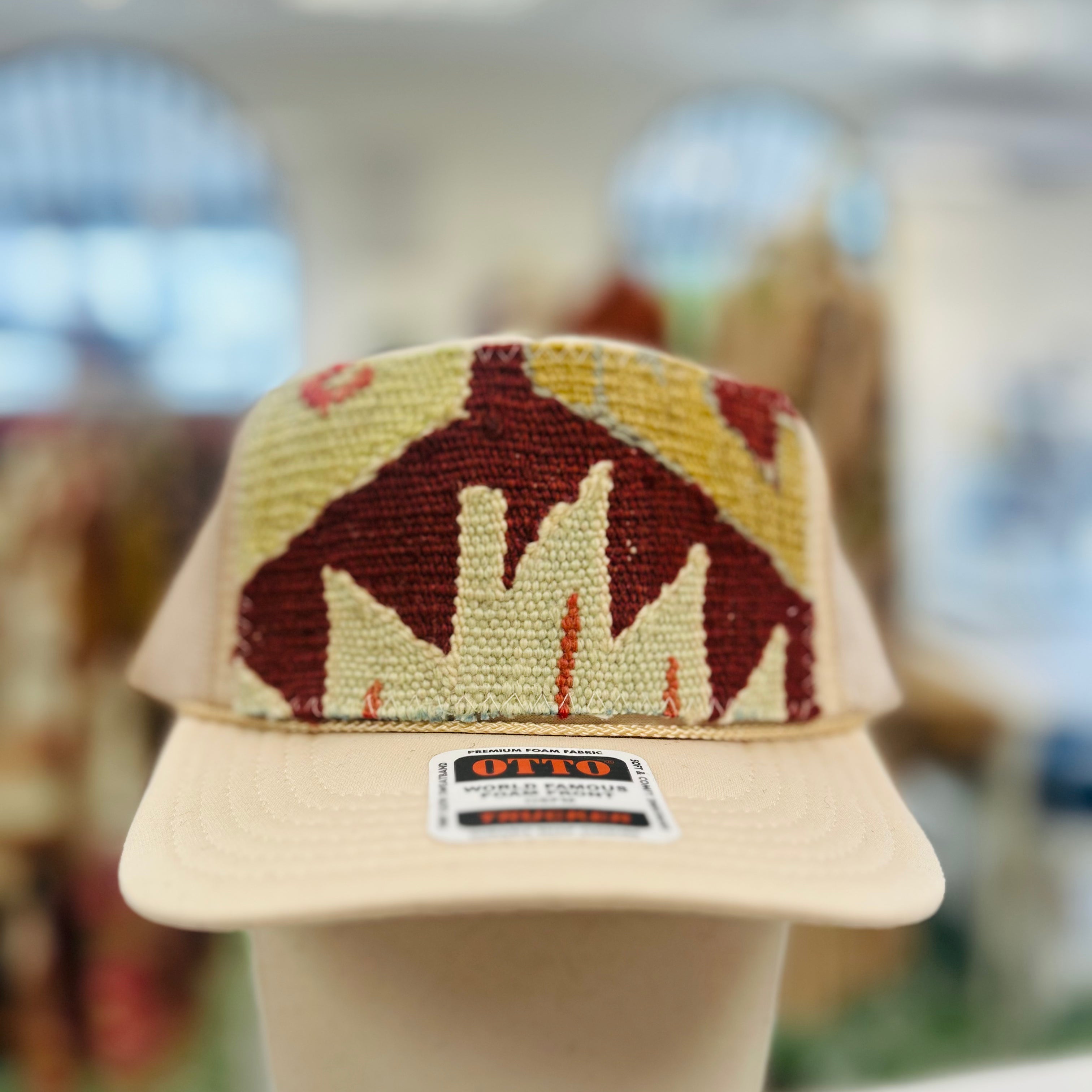 ORIJINAL Trucker Hat in Tan - Mint/Maroon Patch