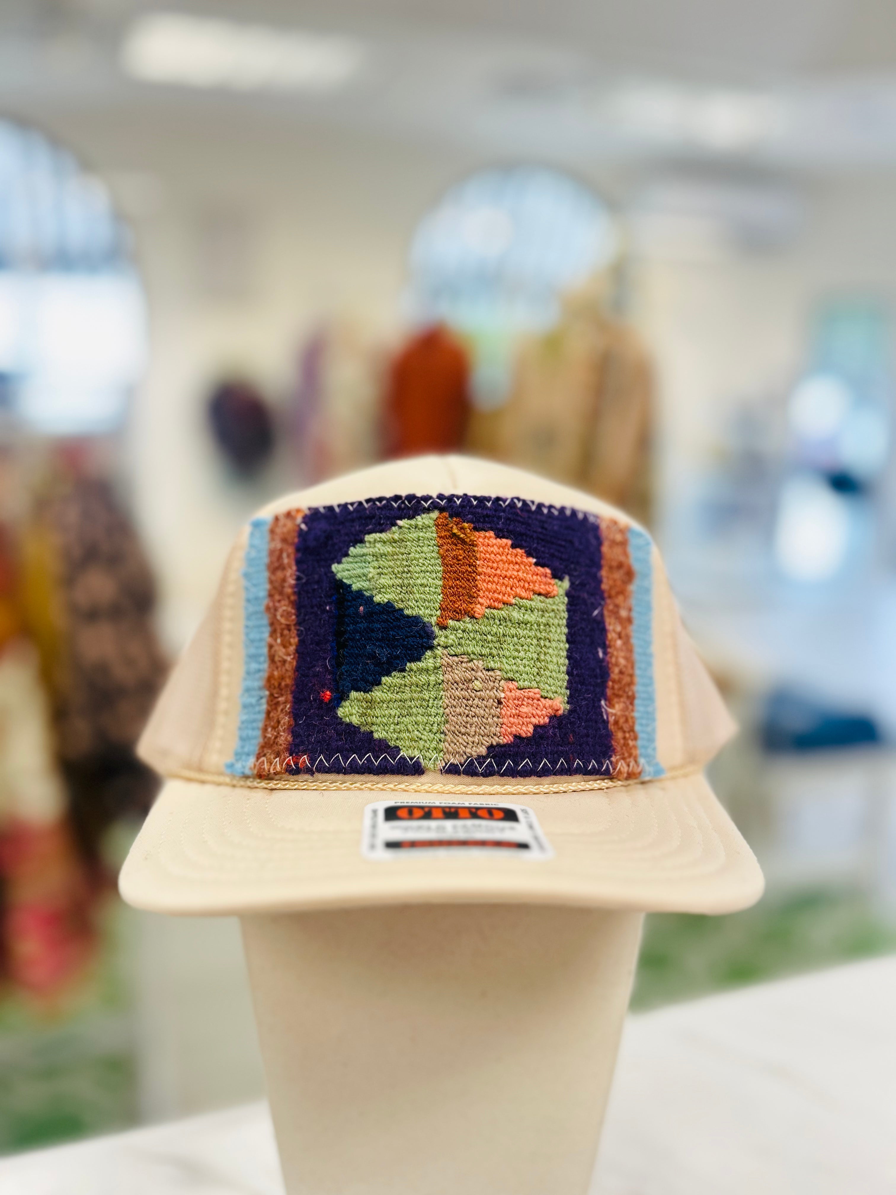 ORIJINAL Trucker Hat in Tan - Navy/Green/Orange Patch