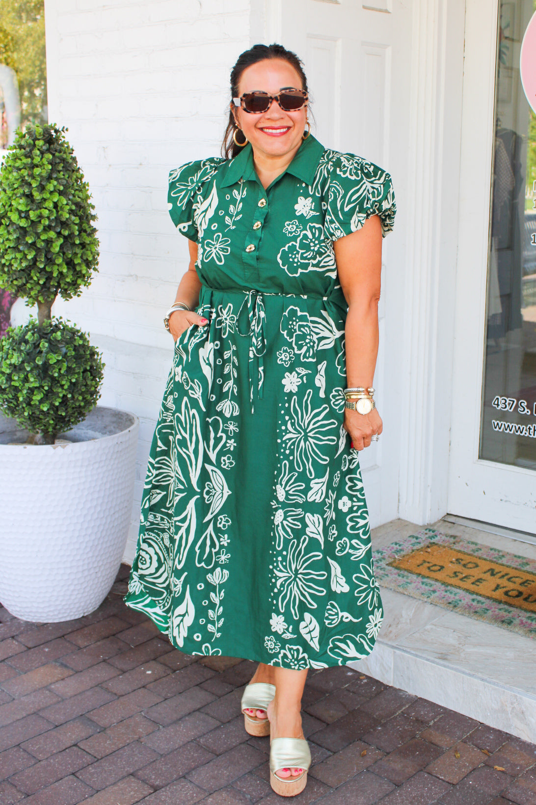 Enchanted to Meet You Printed Maxi Dress