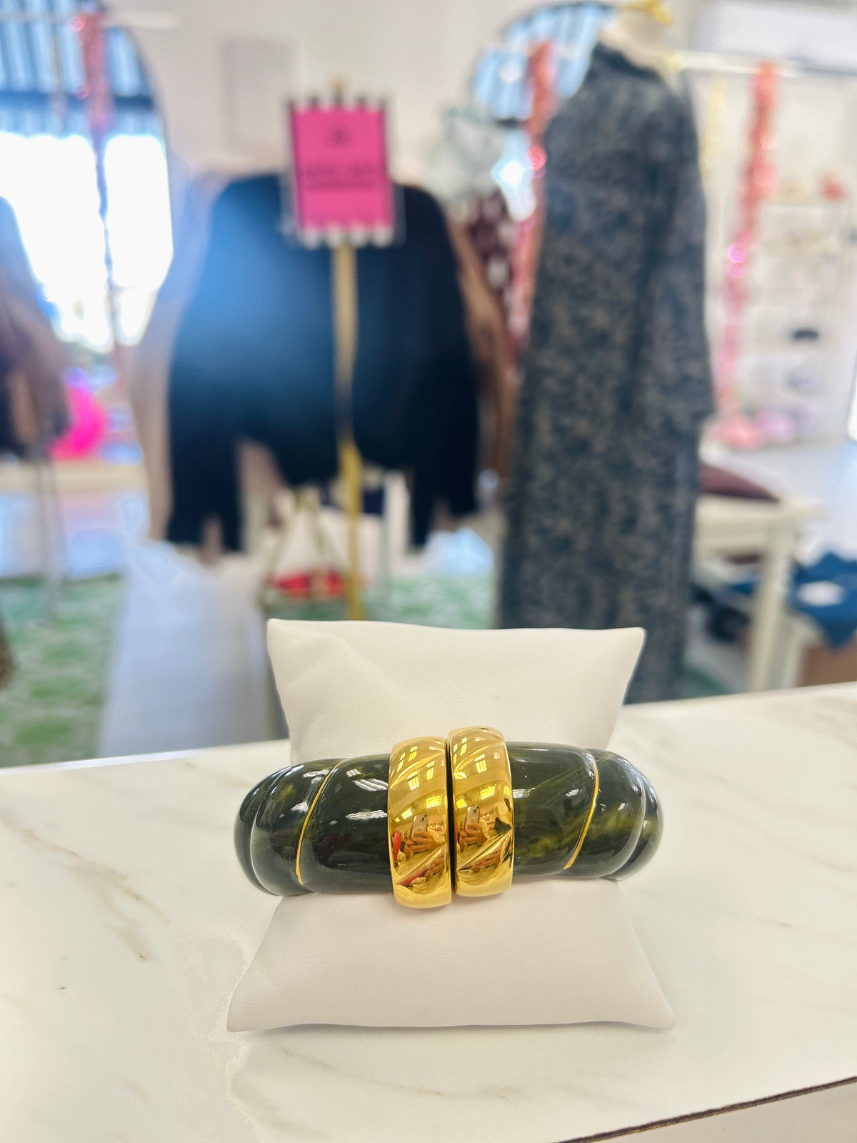 Textured Marble Bangle Bracelet (3 Colors)