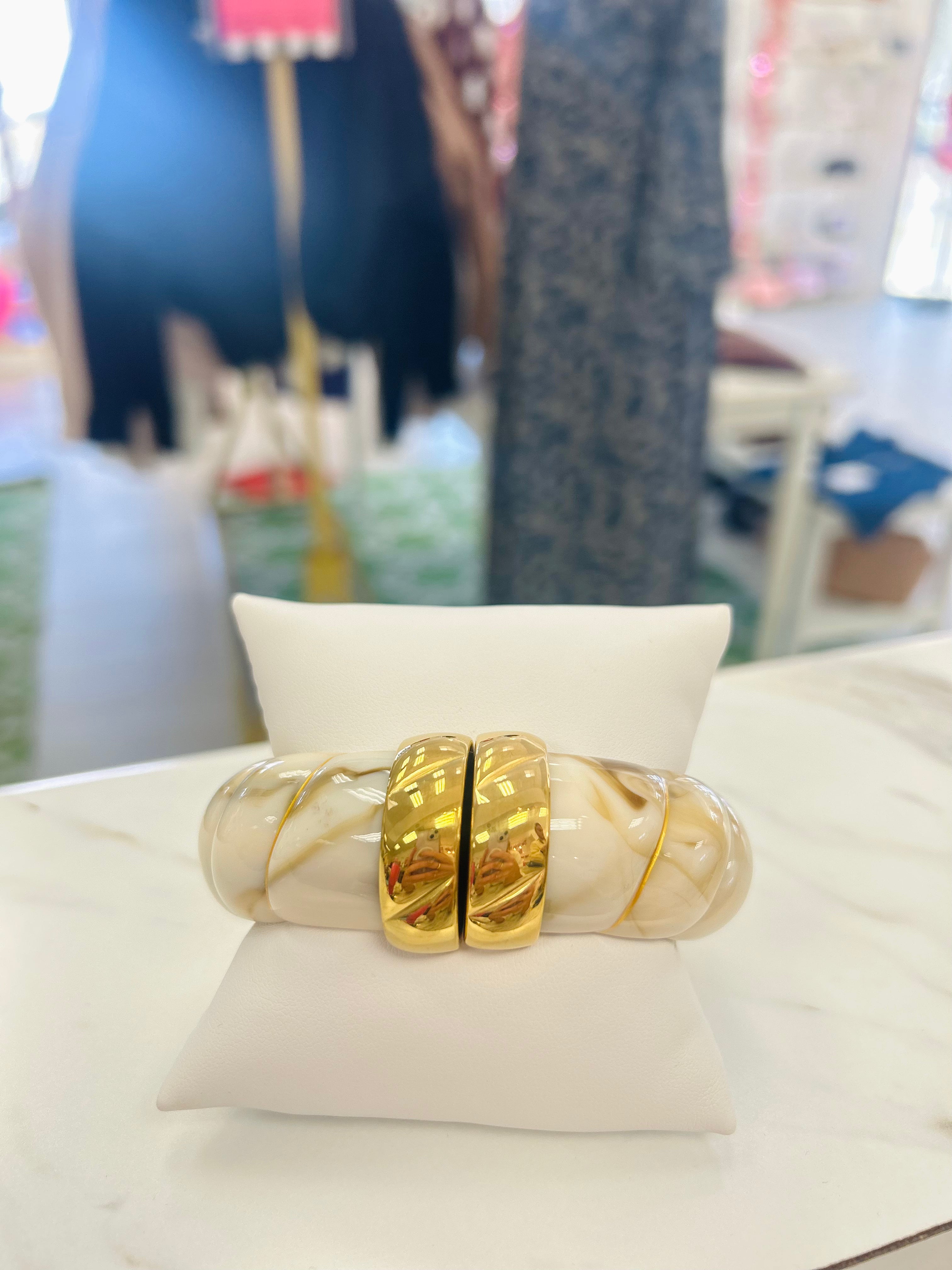 Textured Marble Bangle Bracelet (3 Colors)