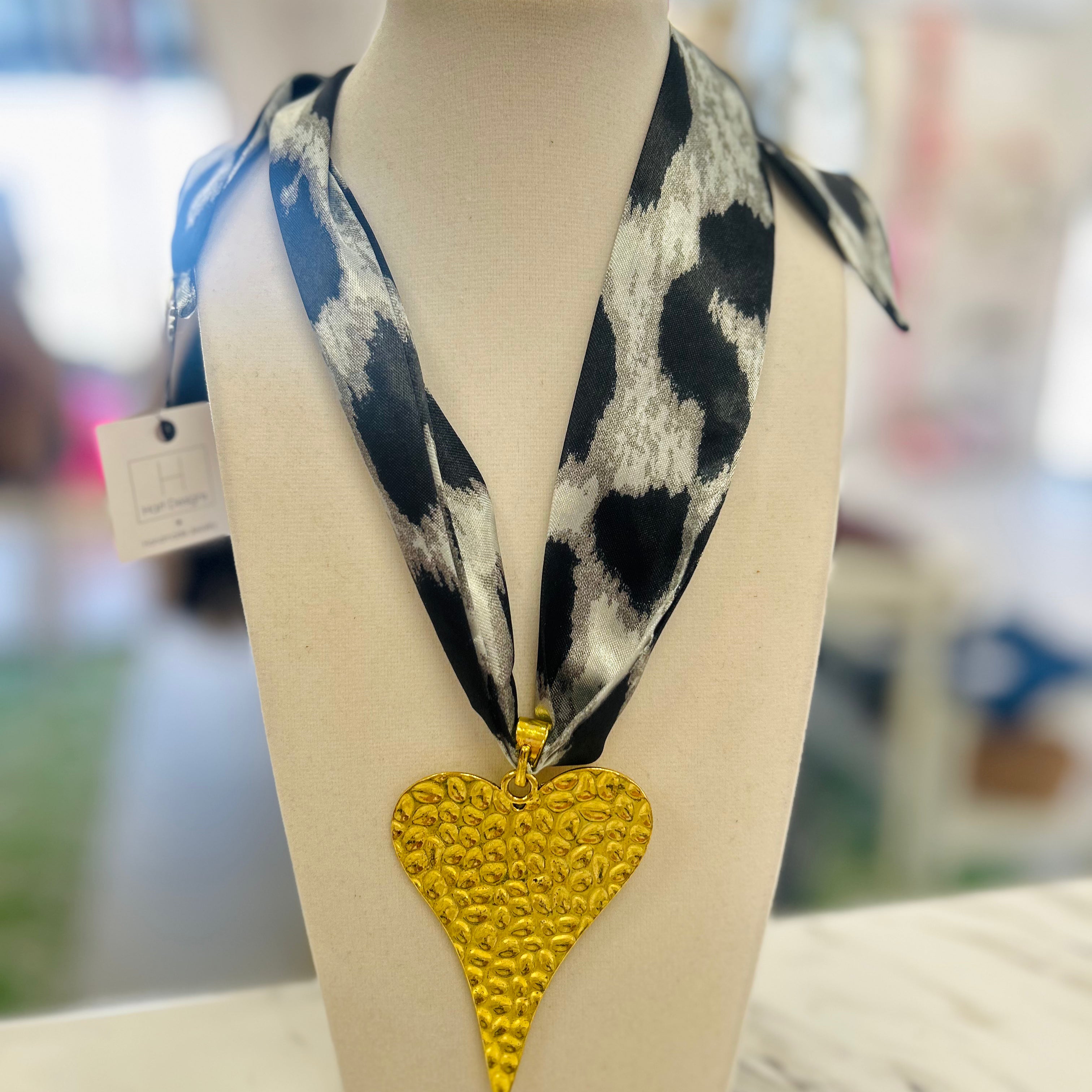 For The Love of Leopard Scarf Necklace