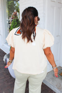 Easy Company Puff Sleeve Tee - Bone