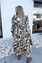 Line Scooting Dress in Olive