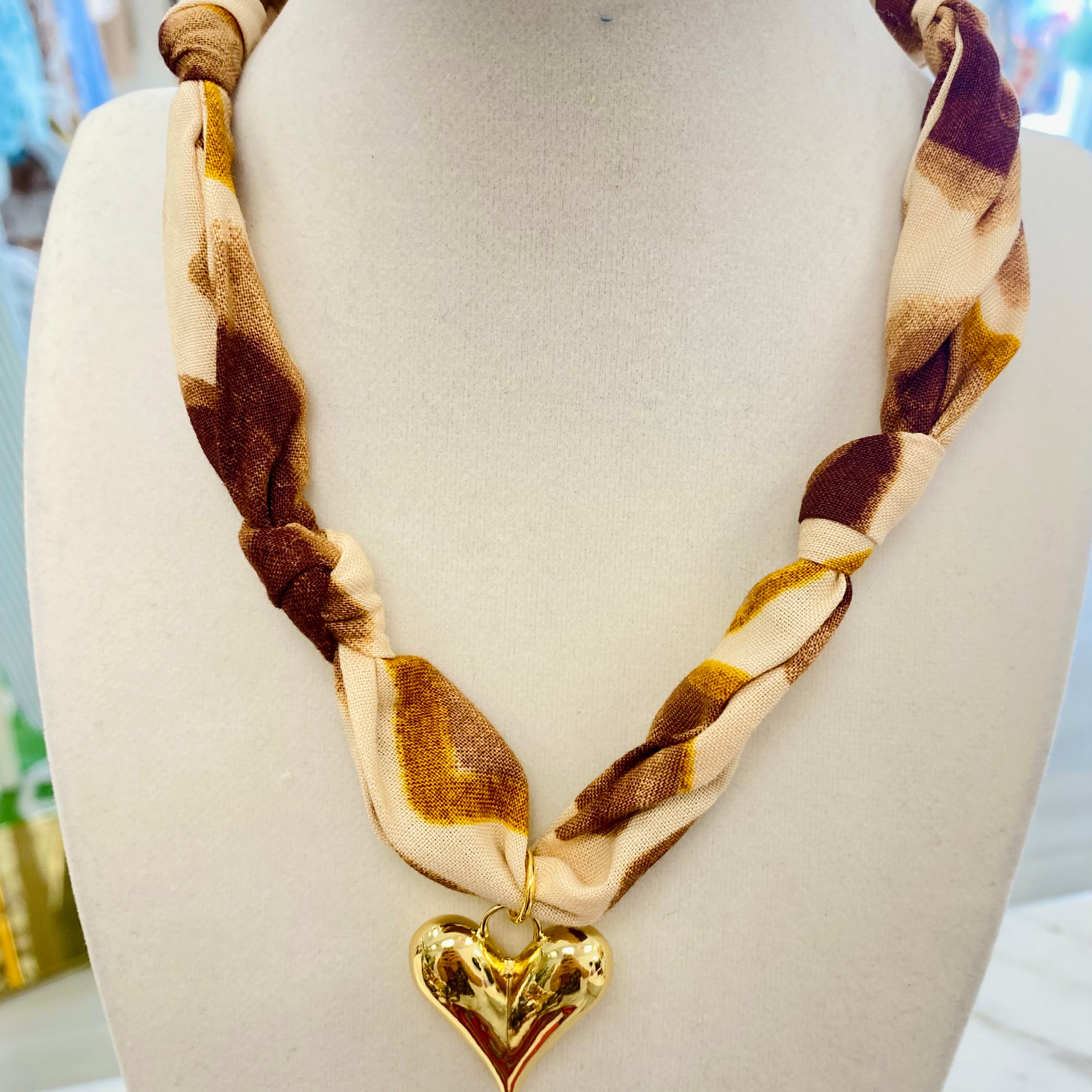 Maple Twist Scarf Necklace