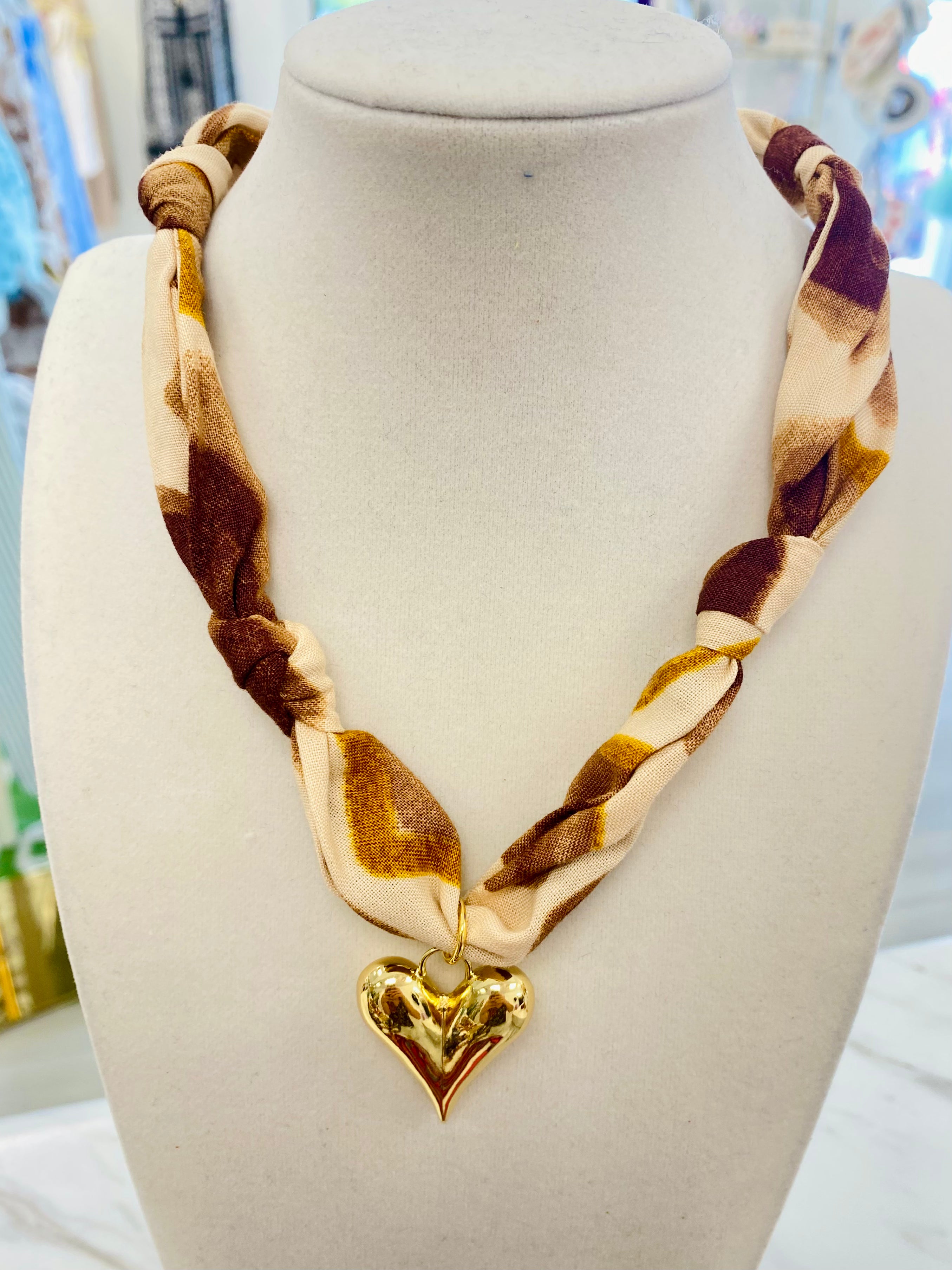 Maple Twist Scarf Necklace