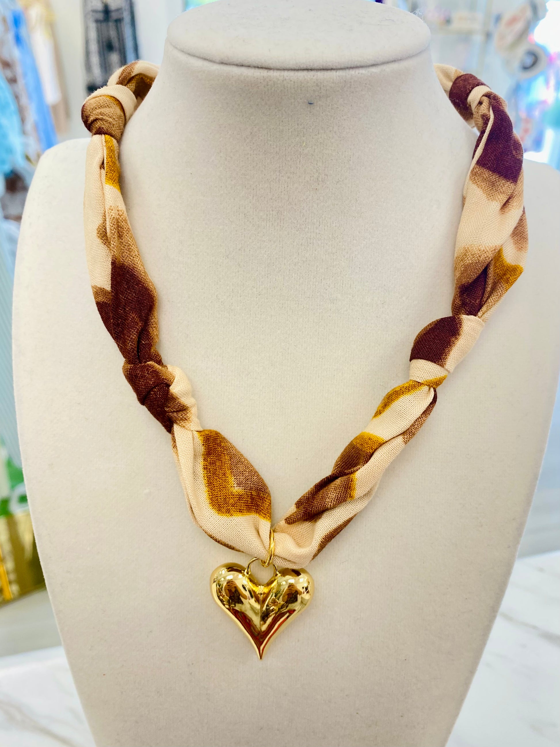 Maple Twist Scarf Necklace