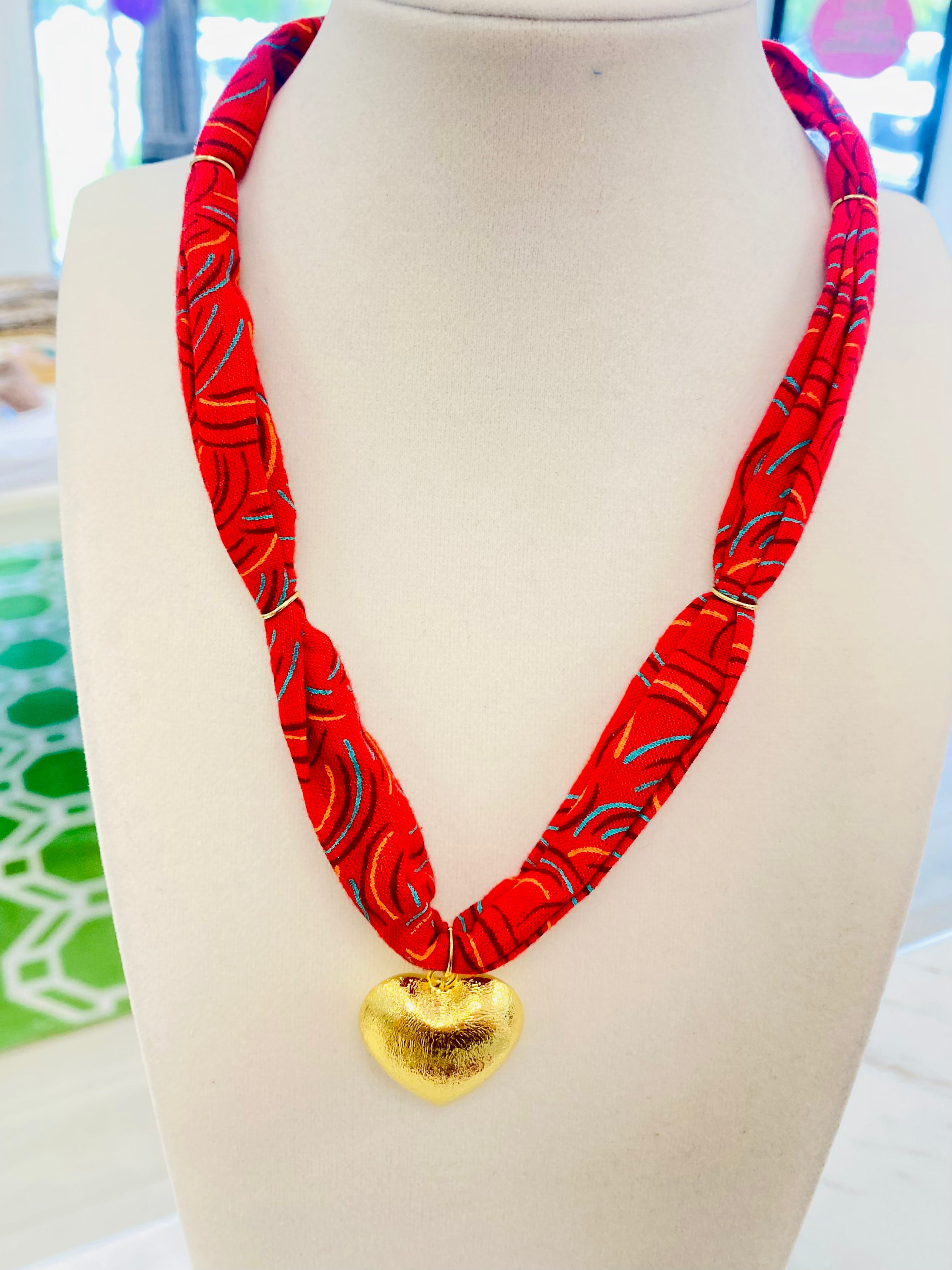 Cherry Pop Scarf Necklace