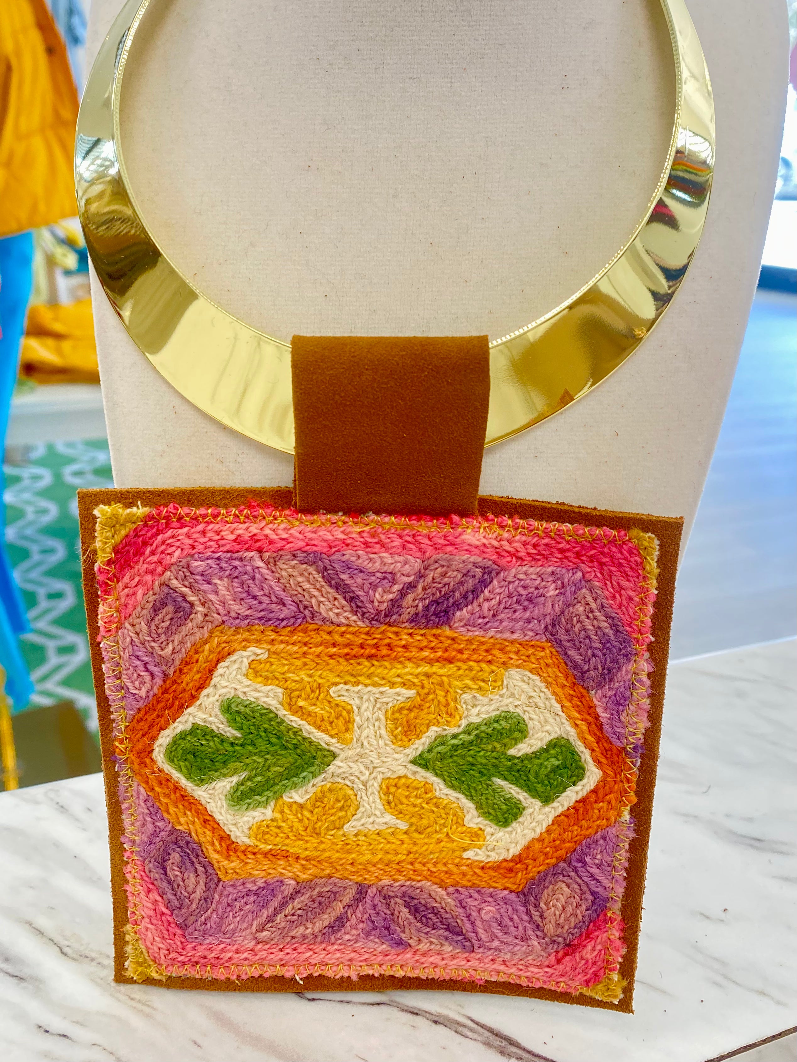 ORIJINAL Shiny Pendant Necklace- Pink, Lavender, Yellow, Green