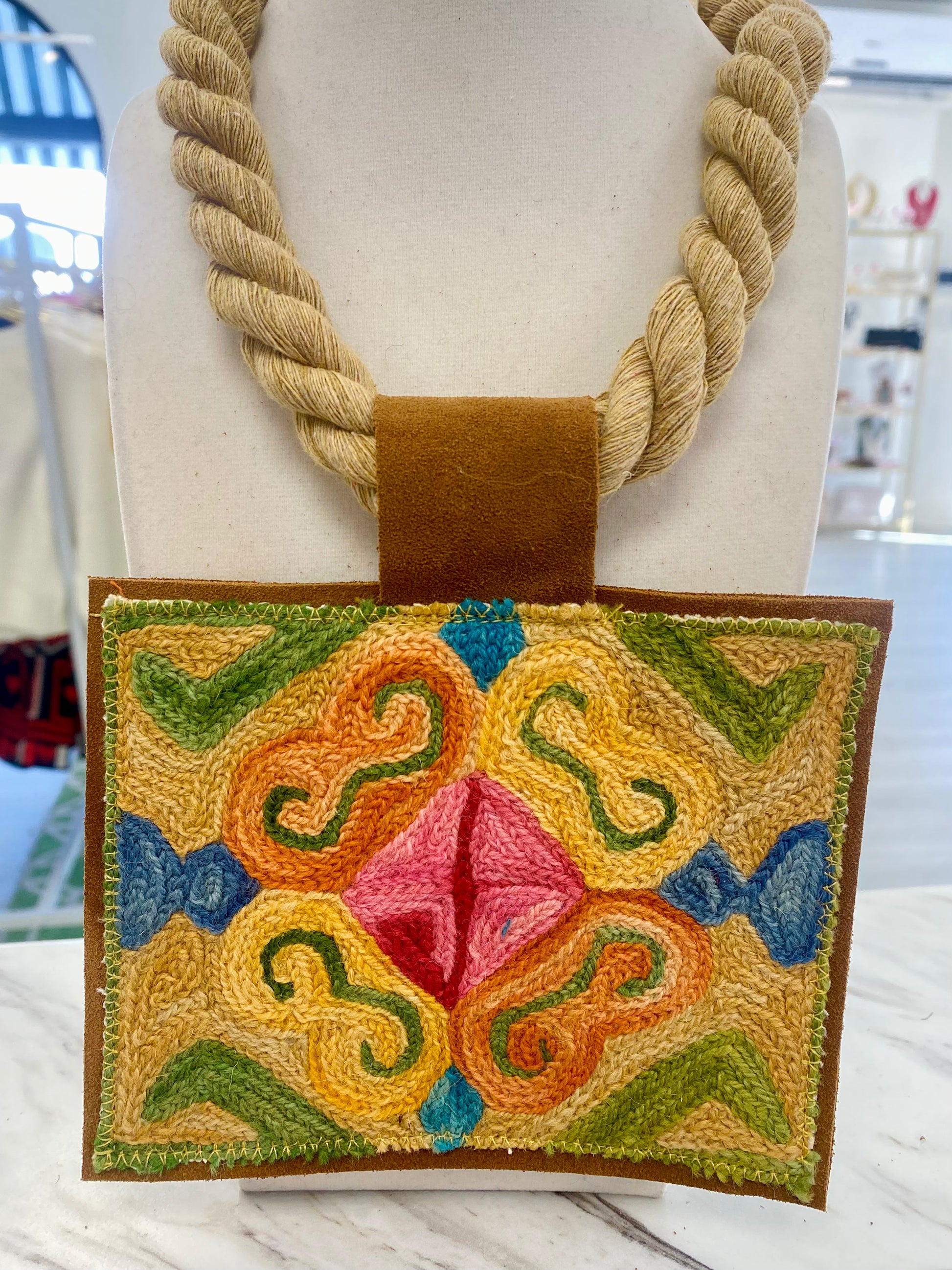 ORIJINAL Rope Pendant Necklace- Pink, Orange, Yellow, Green, Blue