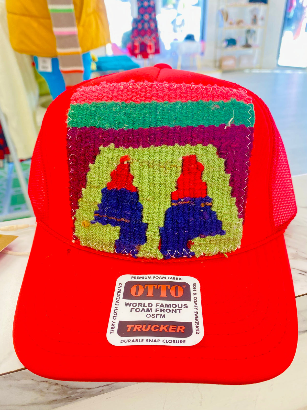 ORIJINAL Trucker Hat in Red - Purple, Pink, Green, Red Patch