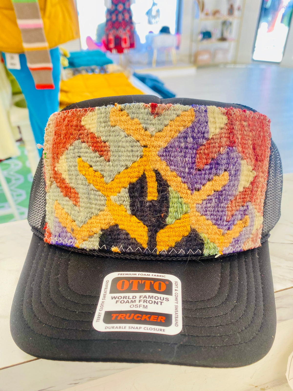 ORIJINAL Trucker Hat in Black - Blue, Gray, Red, Black Patch