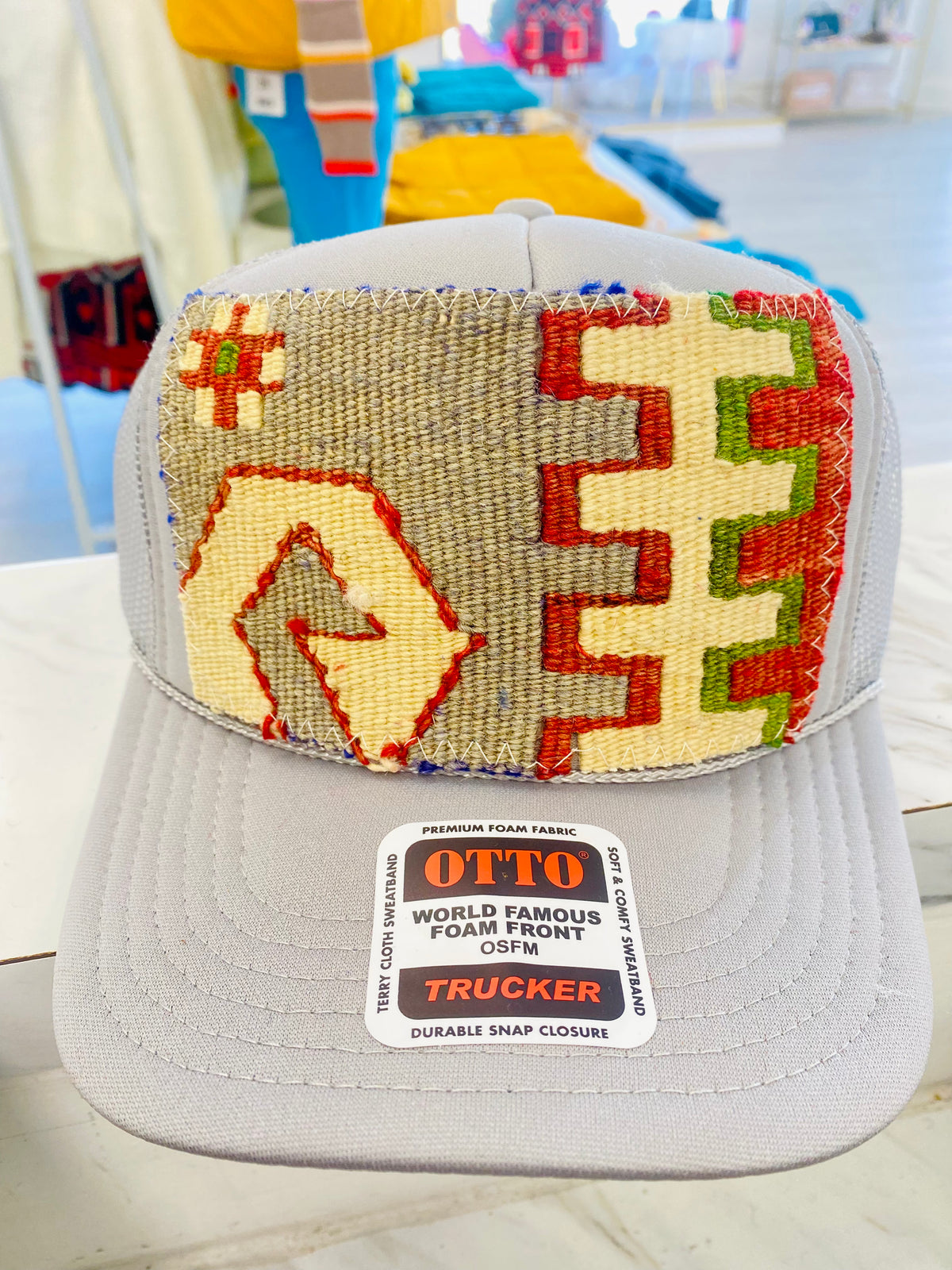 ORIJINAL Trucker Hat in Grey - Red, Green, Grey Patch