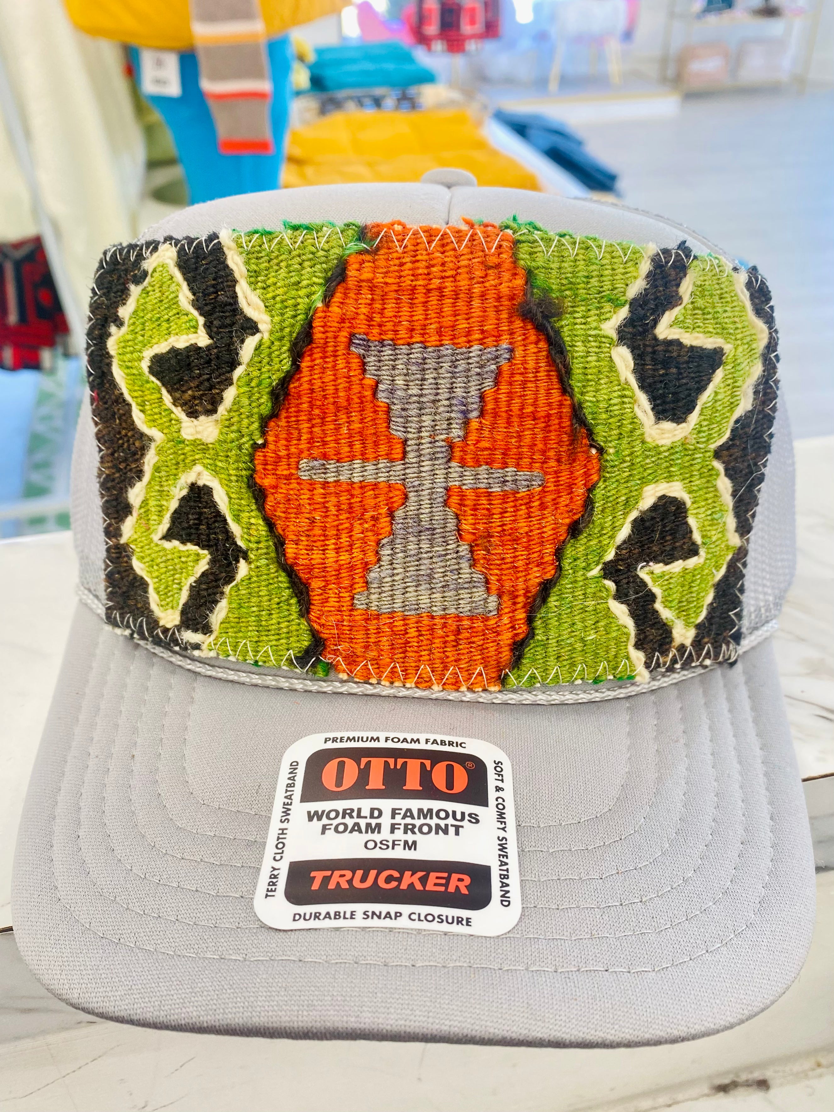 ORIJINAL Trucker Hat in Grey - Brown, Green, Orange, Grey Patch