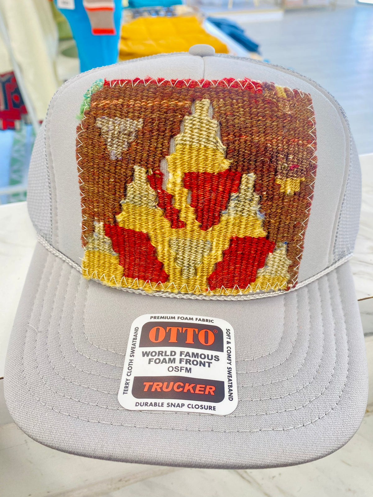 ORIJINAL Trucker Hat in Grey - Brown, Yellow, Red Patch