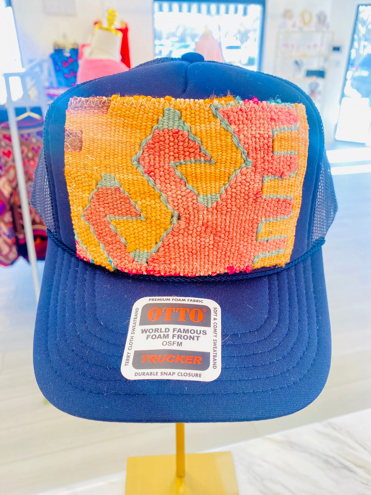 ORIJINAL Trucker Hat in Navy - Orange, Blue, Pink