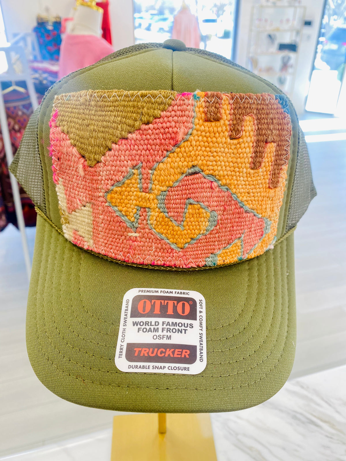 ORIJINAL Trucker Hat in Hunter Green - Pink, Orange, Blue, Brown