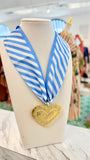 Coastal Stripes Scarf Necklace