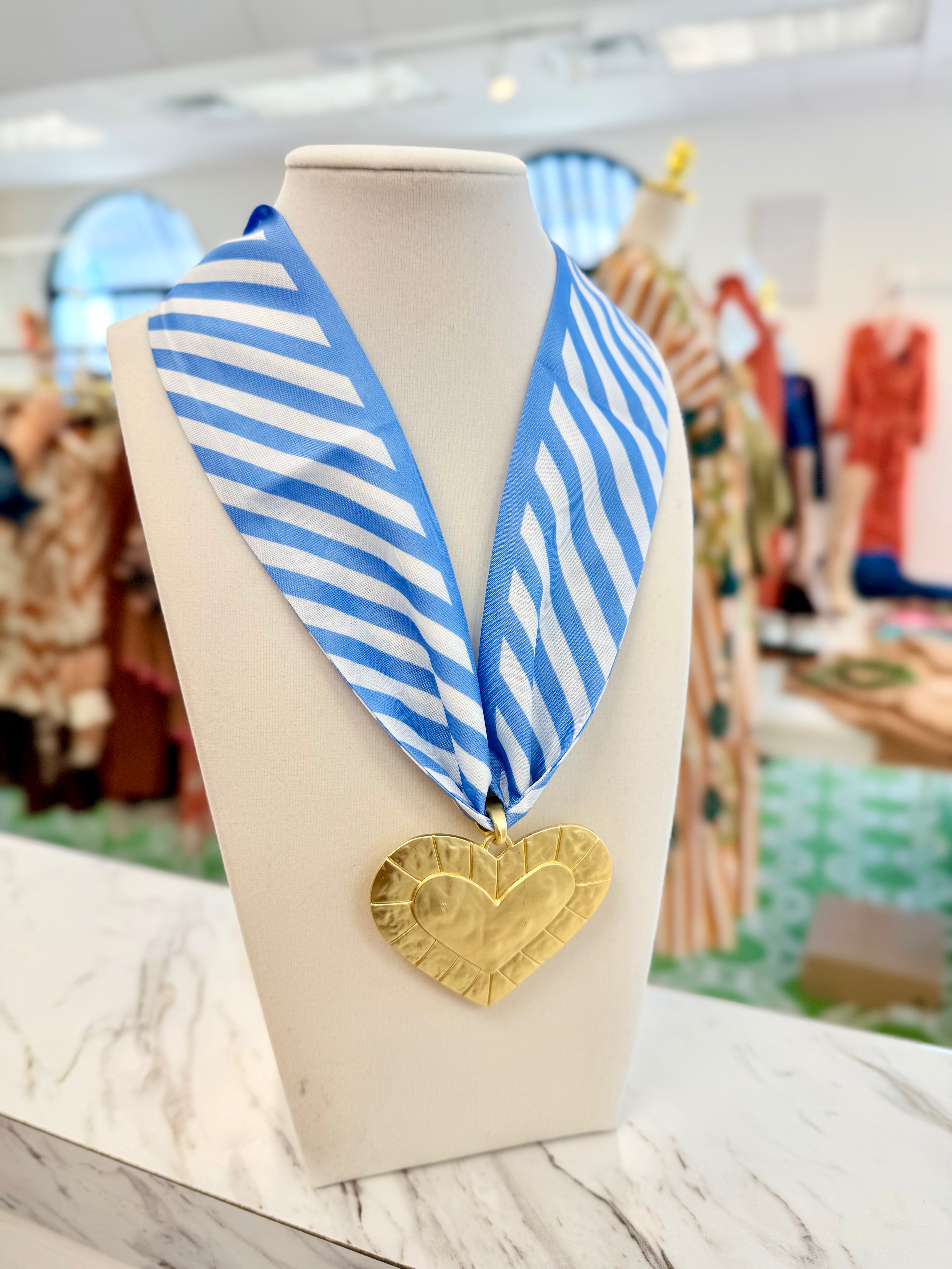 Coastal Stripes Scarf Necklace