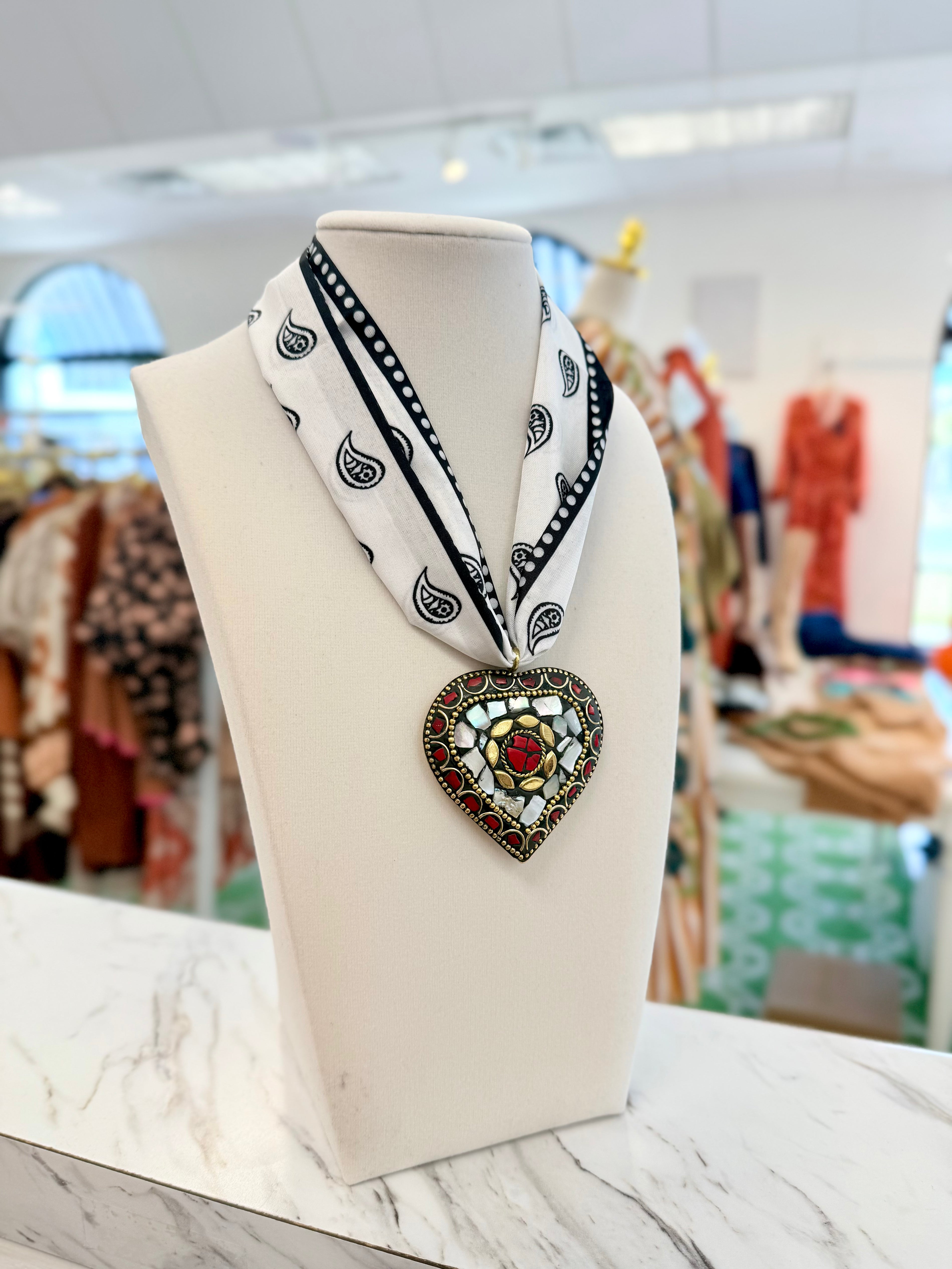 Key To My Heart Scarf Necklace