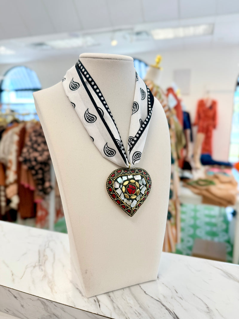 Key To My Heart Scarf Necklace